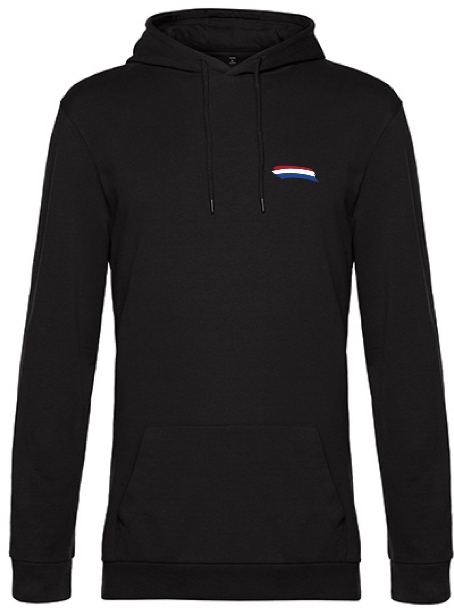 Eizook Unisex Hoodie Nederlandse Vlag Small Zwart
