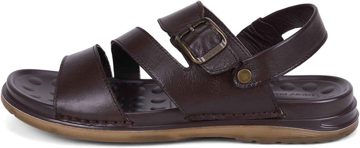 DESA COMFORT Sandalen Leer Mannen Schoenpunt: Nez rond Bruin