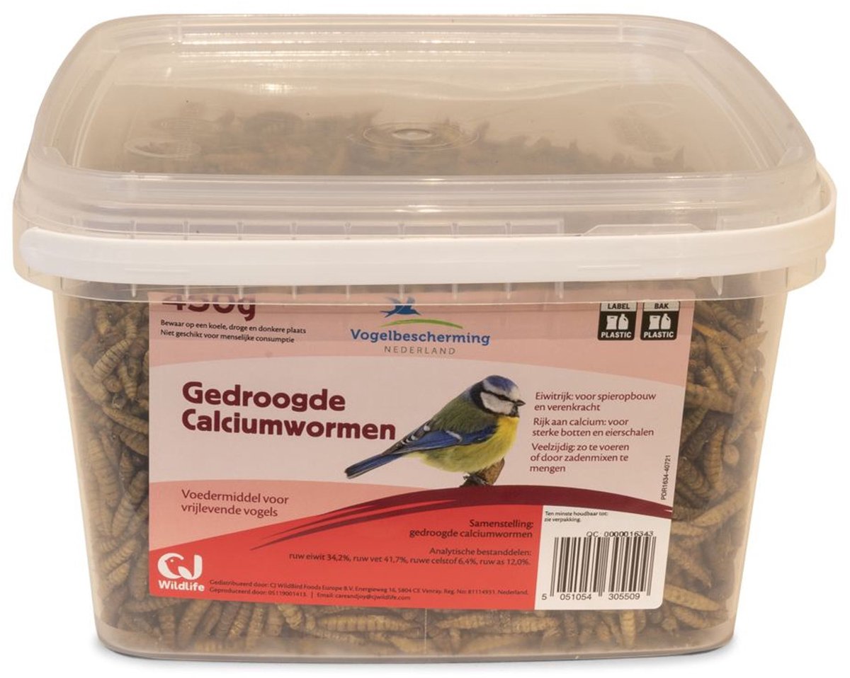 Calciumwormen 450g - Vogelbescherming Nederland