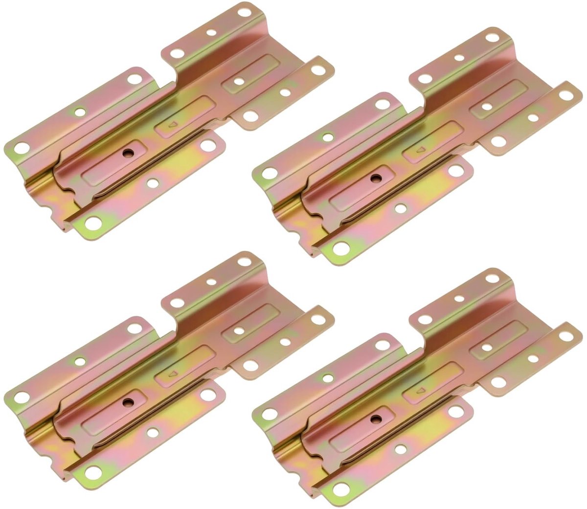Dailygoods- Meubelconnectoren Zware Koudgewalste Stalen - 145x6,8cm - Montagegat Ø5mm/Ø6mm - Geschikt voor Grote Meubels - Stabiele Ondersteuning - Slijtvast en Gegalvaniseerd - Meubelverbinder