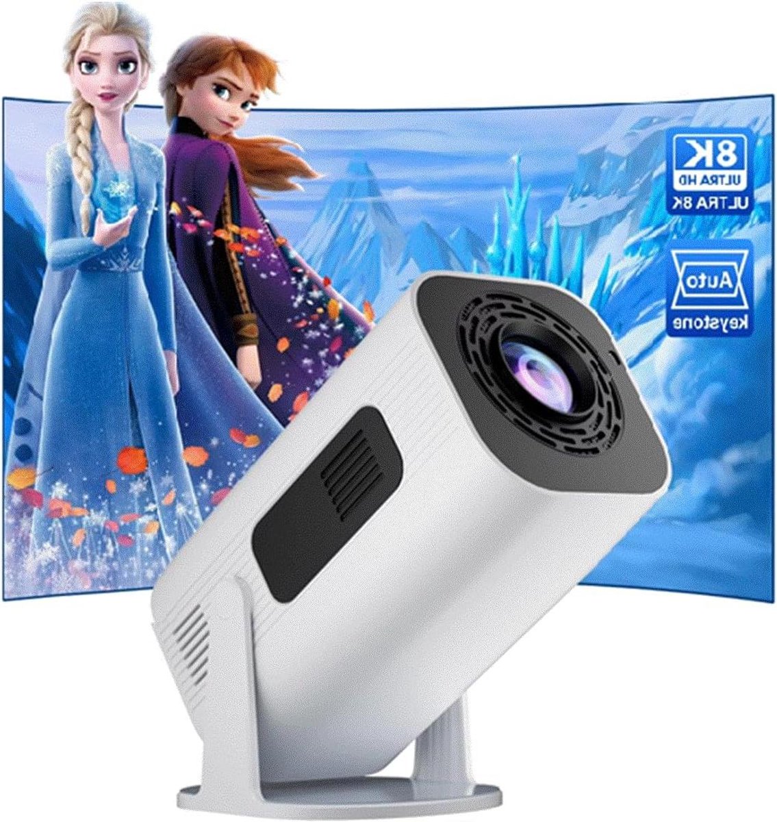 Mini Projector - Draagbare Beamer - Home Cinema Ervaring - Android 11 Systeem - 40-200 Inch Projectie - Wit