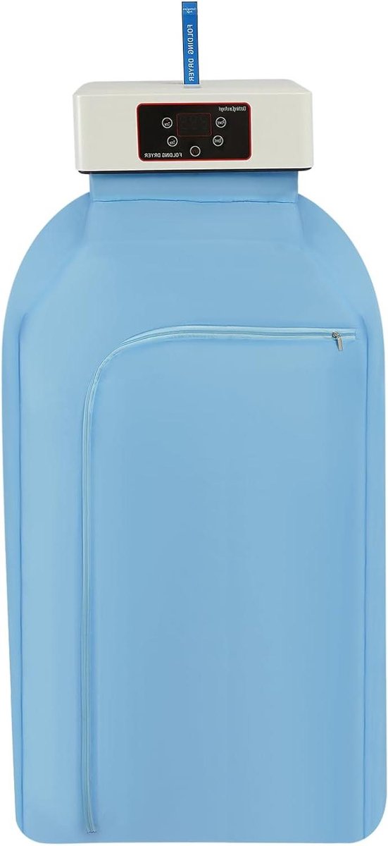 Elektrische Wasdroger Mini Droger Kleding Drogen Omhullende Hetelucht 46 x 20 x 125 cm Wit Blauw