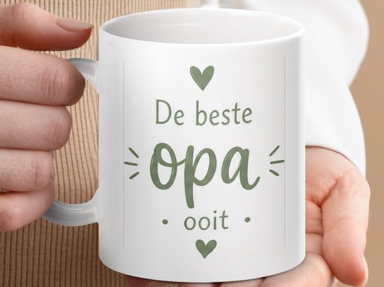 Mok 'De Beste Opa Ooit' Cadeau, Lieve Opa Koffiemok, Vaderdag Opa Thee Beker, Persoonlijk Opa Geschenken, Hartverwarmende Mok voor Opa
