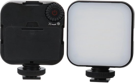 LED Mini Invullicht - Videolamp Softbox - Live Streaming - Draagbaar Op Camera - Koude Schoen - Wit