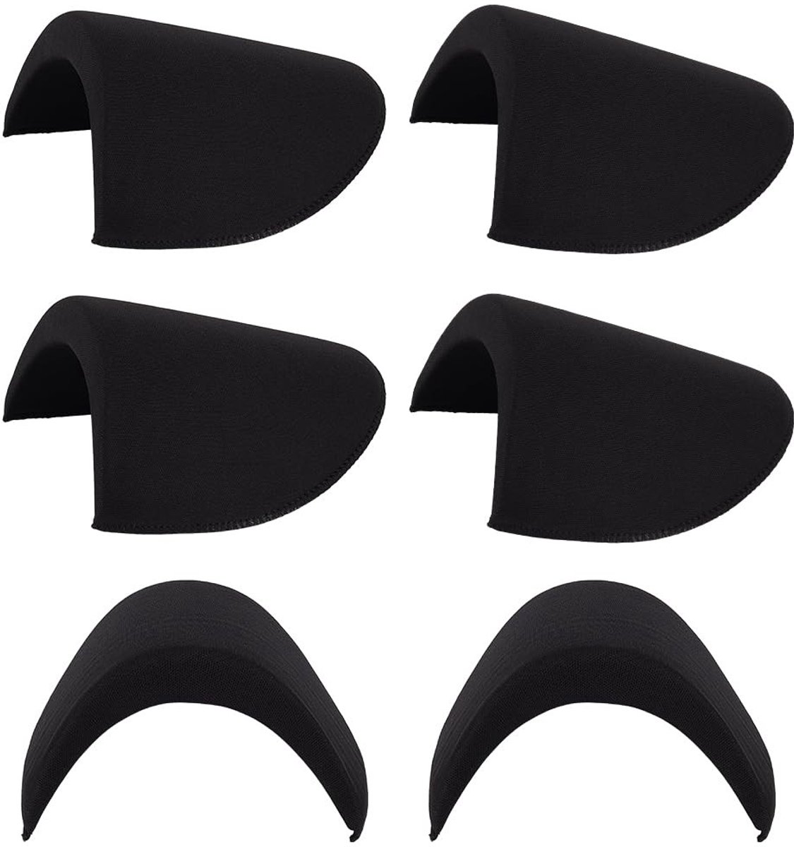 Dailygoods- Schouderkussentjes 3 Paar - Halfronde Spons - Ademend - Schoudervullingen voor Kleding - Duurzaam - 13,3x17cm, 18mm Dik - Schoudervulling