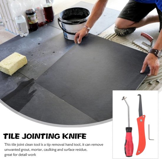 Tegellijm Verwijderaar - Voegenkrabber Kitmes - Efficiënte Reiniging - Ergonomisch Ontwerp - 2 Stuks - Diverse Kleuren — afbeelding 4