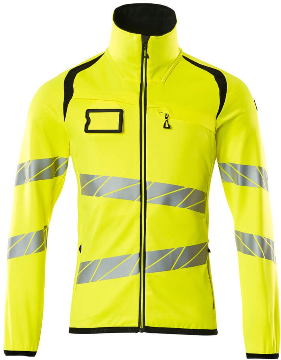 Mascot Accelerate Safe Fleecetrui met rits 19103-315 - Hi-Vis geel/zwart - L