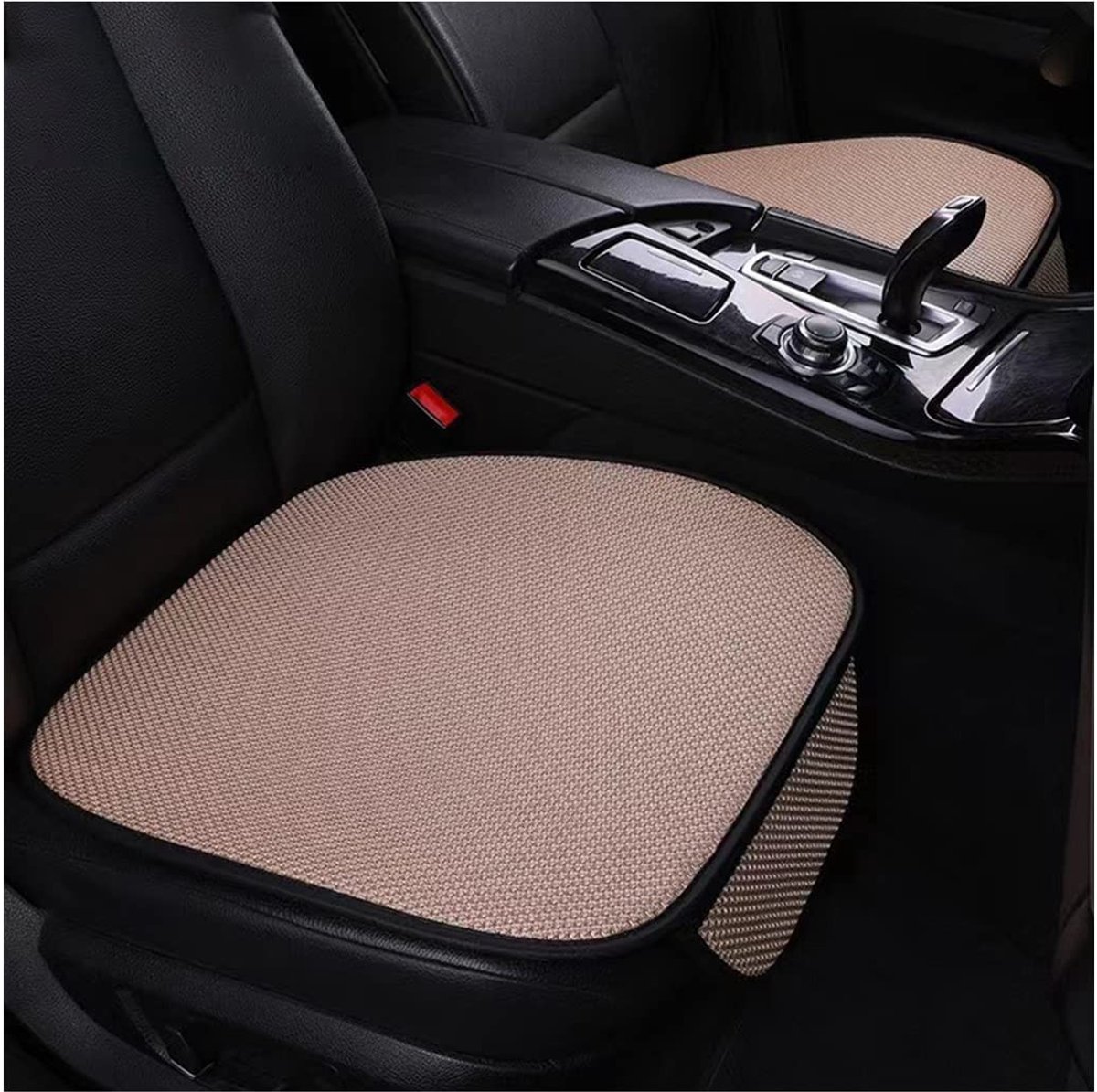 Dailygoods- Autostoelkussen 2 Stuks - Zacht Comfortabel - Antislip - Universeel - 50x53 cm - IJszijde - Ademend Materiaal - Stoelkussen