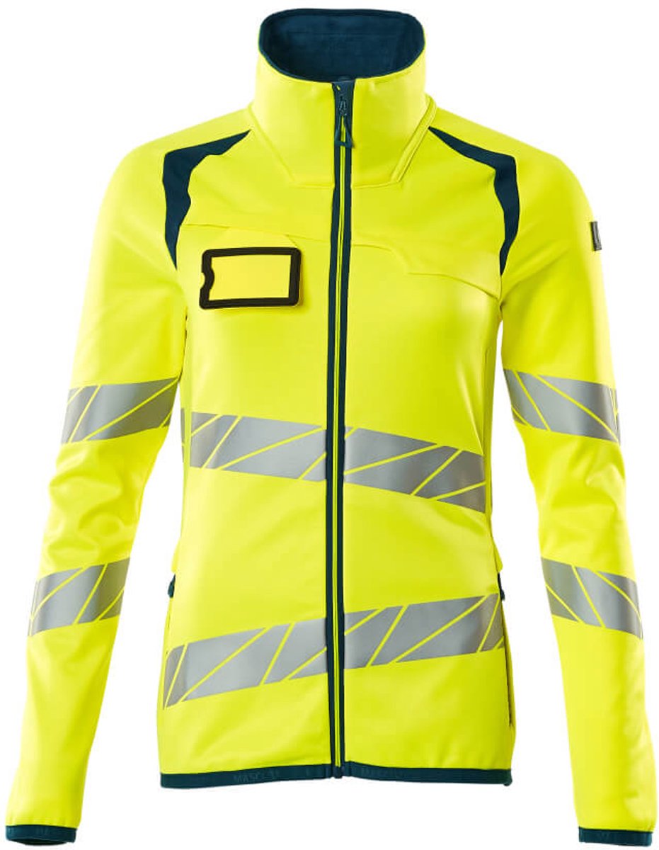 Mascot Accelerate Safe Fleecetrui met rits 19153-315 - hi-vis geel/donkerpetrol - XS