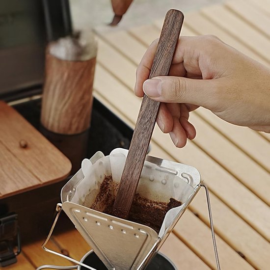 Houten Menglepel - Barlepel Cocktail - Dranken Mixen - Ergonomisch Handvat - 20 cm - Walnootkleur van houten — afbeelding 5