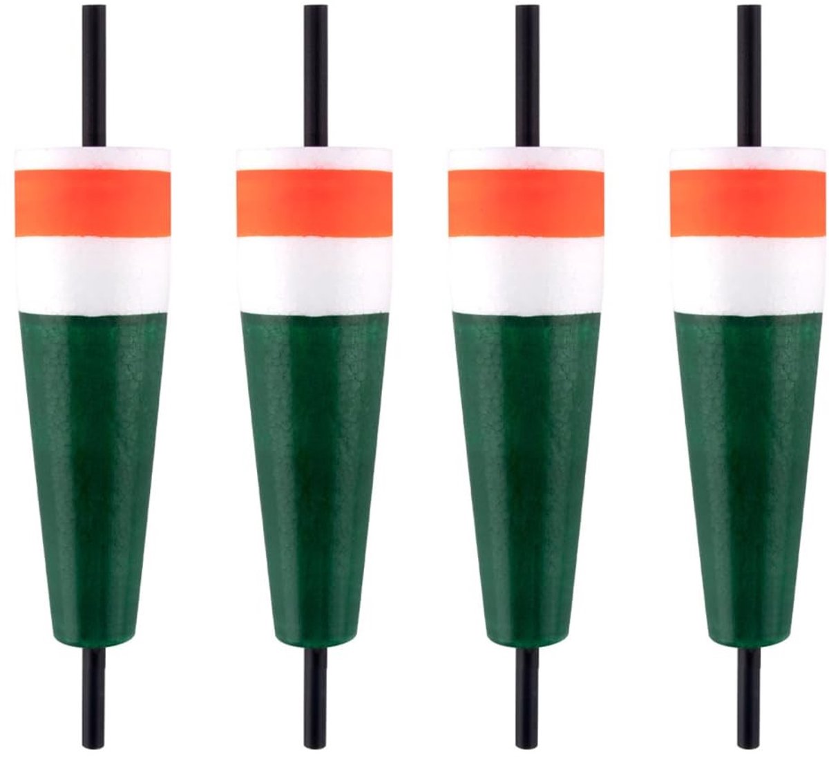 Dailygoods- Visdobber 4 Stuks - Verdikte Conische Drijvers - Slip Bobbers - Lichtgewicht EVA Schuim - Sterk Drijfvermogen - Voor Zeevissen - Vlotter