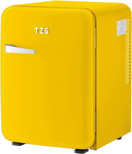 Mini koelkast 40L stil thermo-elektrisch retro design minibar met verstelbare koeling en binnenverlichting crème