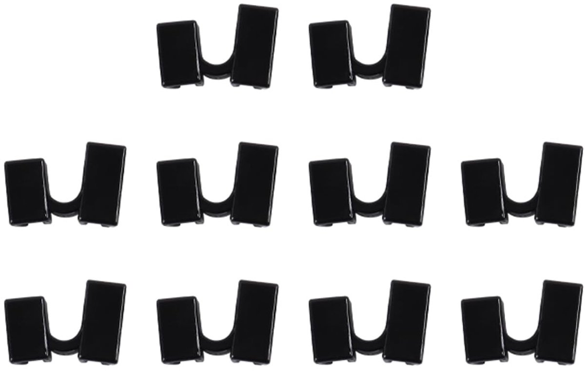 Dailygoods- Trainingshulpmiddelen 10 stuks - Herbruikbare Eetstokjeshulp - Zwart - Vlekbestendig - Duurzaam - Voor Beginners - Eetstokjes