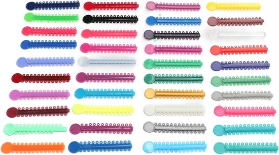 Kleurige orthodontische ligatuur elastieken - 40 stuks plastic ringen voor beugels en tandcorrectie — afbeelding 5