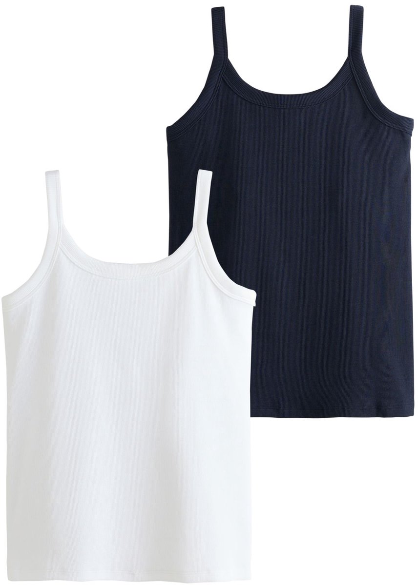Next - Dames - Set van 2 hemdjes met verborgen ondersteuning - Blauw