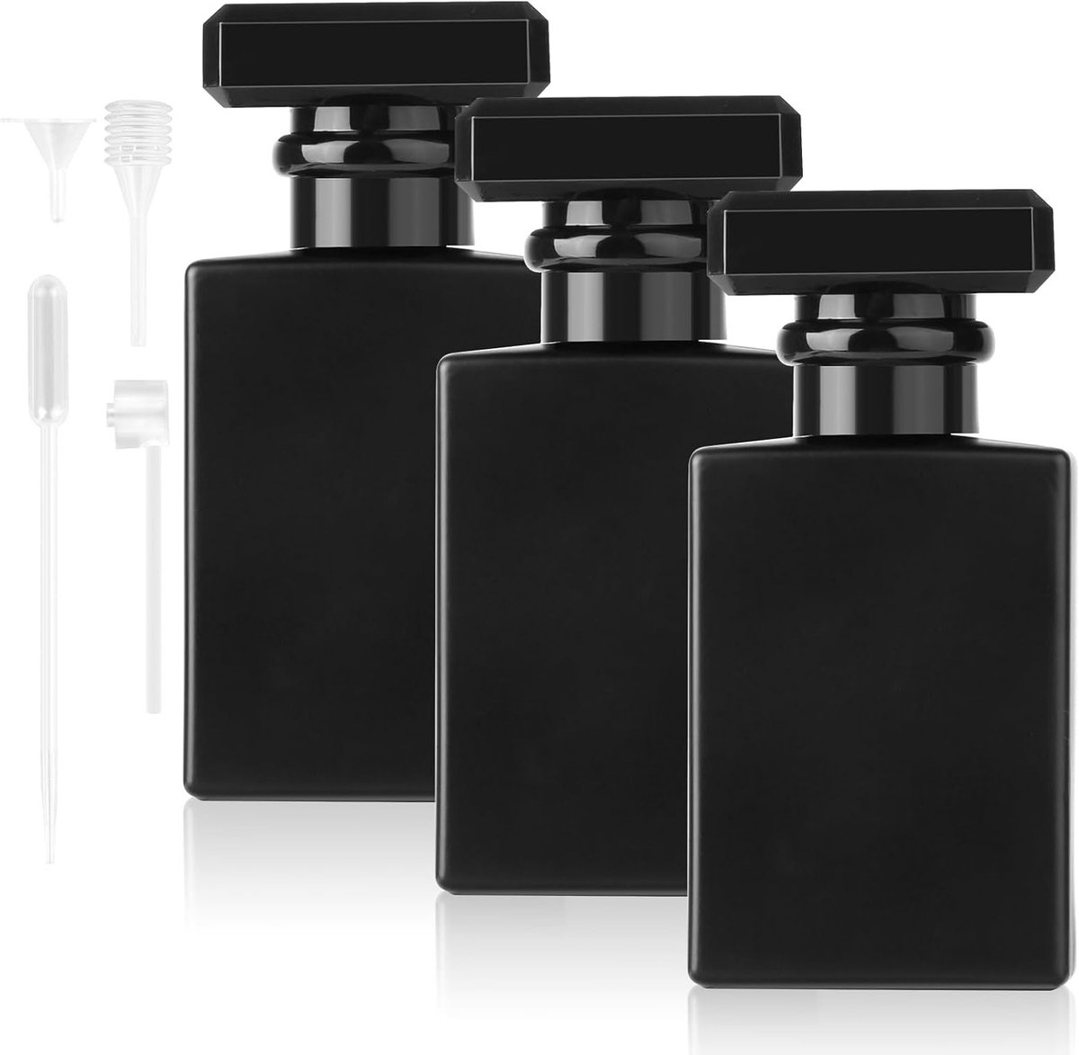 Set van 3 Navulbare Parfumatomizers, 30 ml, Glazen Parfumflessen met Trechter en Druppelaa