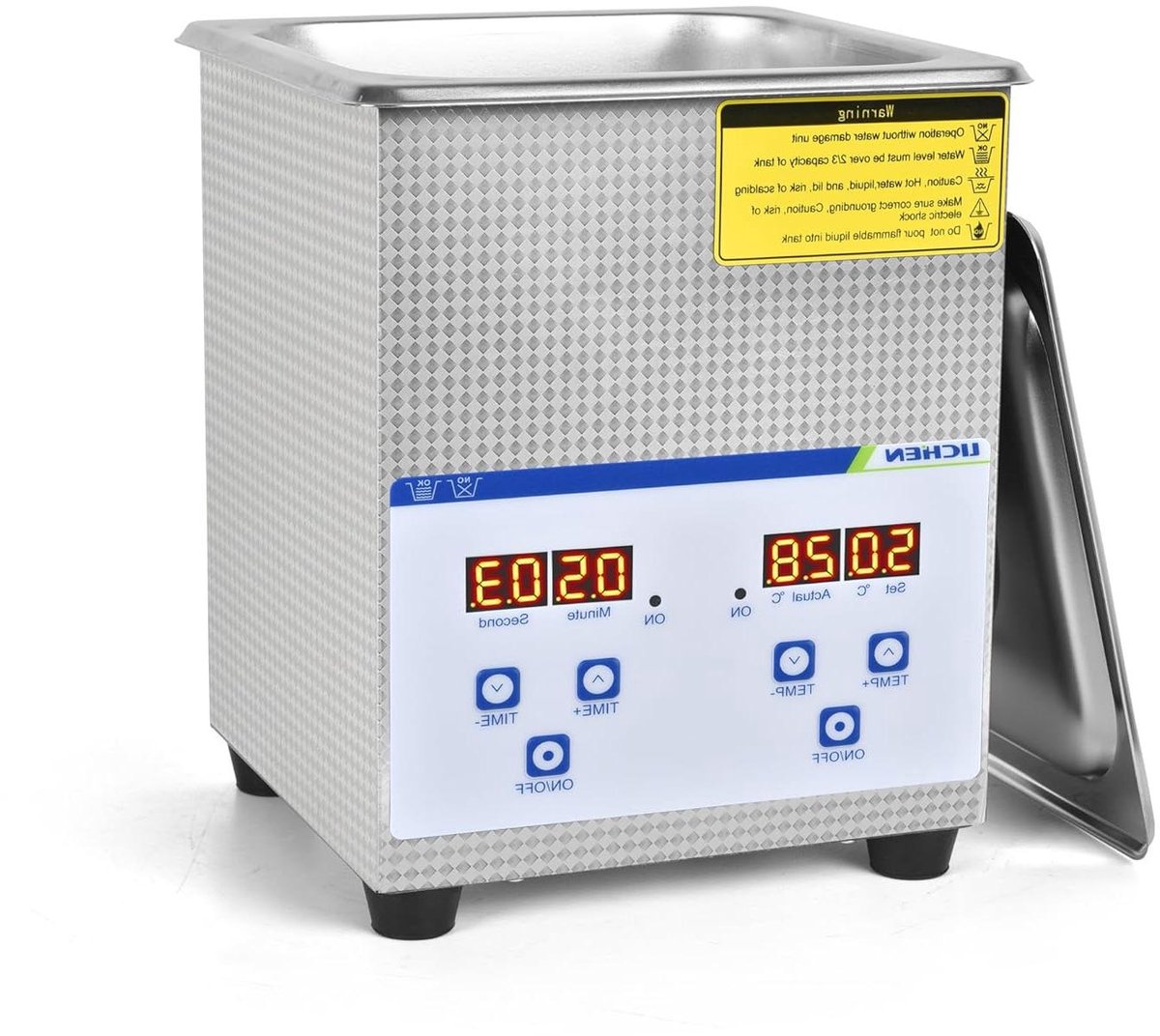Ultrasone Reiniger - Reinigingsmachine Schoonmaakapparaat - Sieraden Reinigen - Met Verwarming - 2 Liter - Zilver