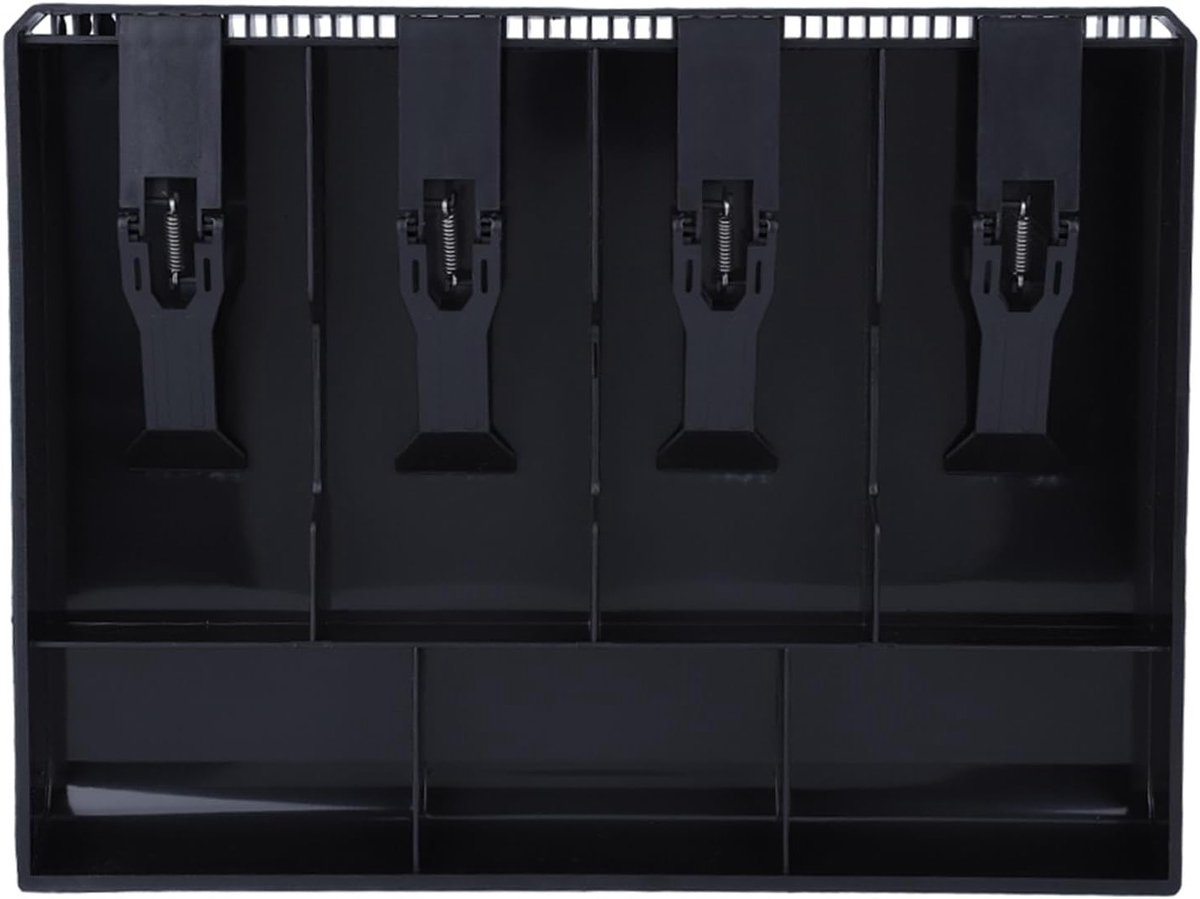 Kassalade insert 32 x 24,5 x 3,5 cm, uitneembare cash tray met vakken voor bankbiljetten en munten, ideaal voor winkels, supermarkten en huishoudens