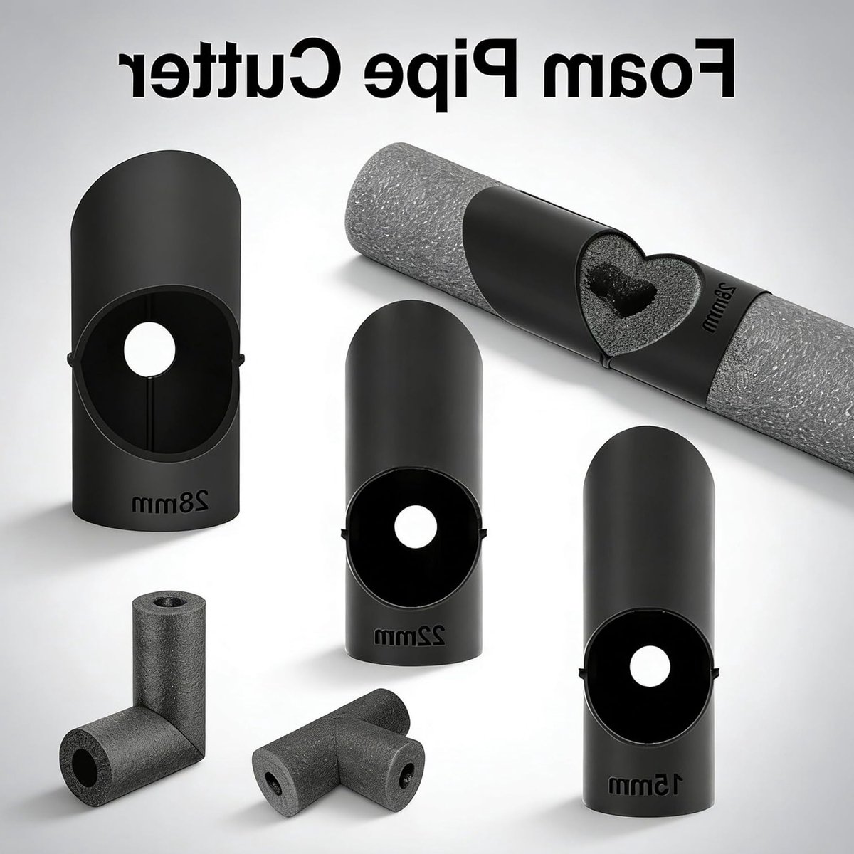 3-delige Set Snijgereedschap voor Pijpisolatie, Precisie Buizensnijder voor 13mm, 15mm, 22mm en 28mm, Ideaal voor Klusprojecten en Isolatiewerkzaamheden thumbnail 4