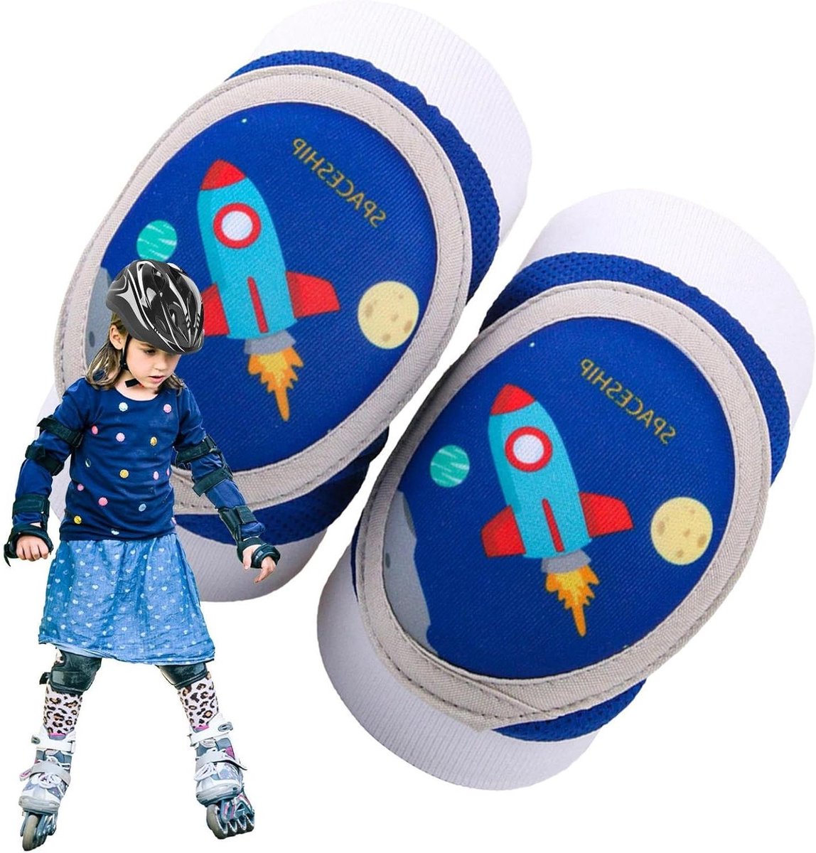 Kinderen Beschermingsset - Kniebeschermers Elleboogbeschermers - Sporten en Spelen - Ademend en Huidvriendelijk - 9x9cm Knie 9x8cm Elleboog - Elbow