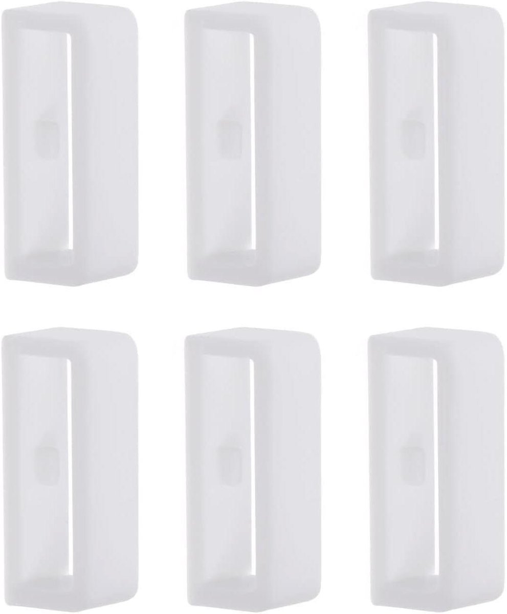 Horlogebandjes Vervanging - Reserve Lusjes - Horloge Beveiligen - Set van 6 - 20mm Breedte - Zwart
