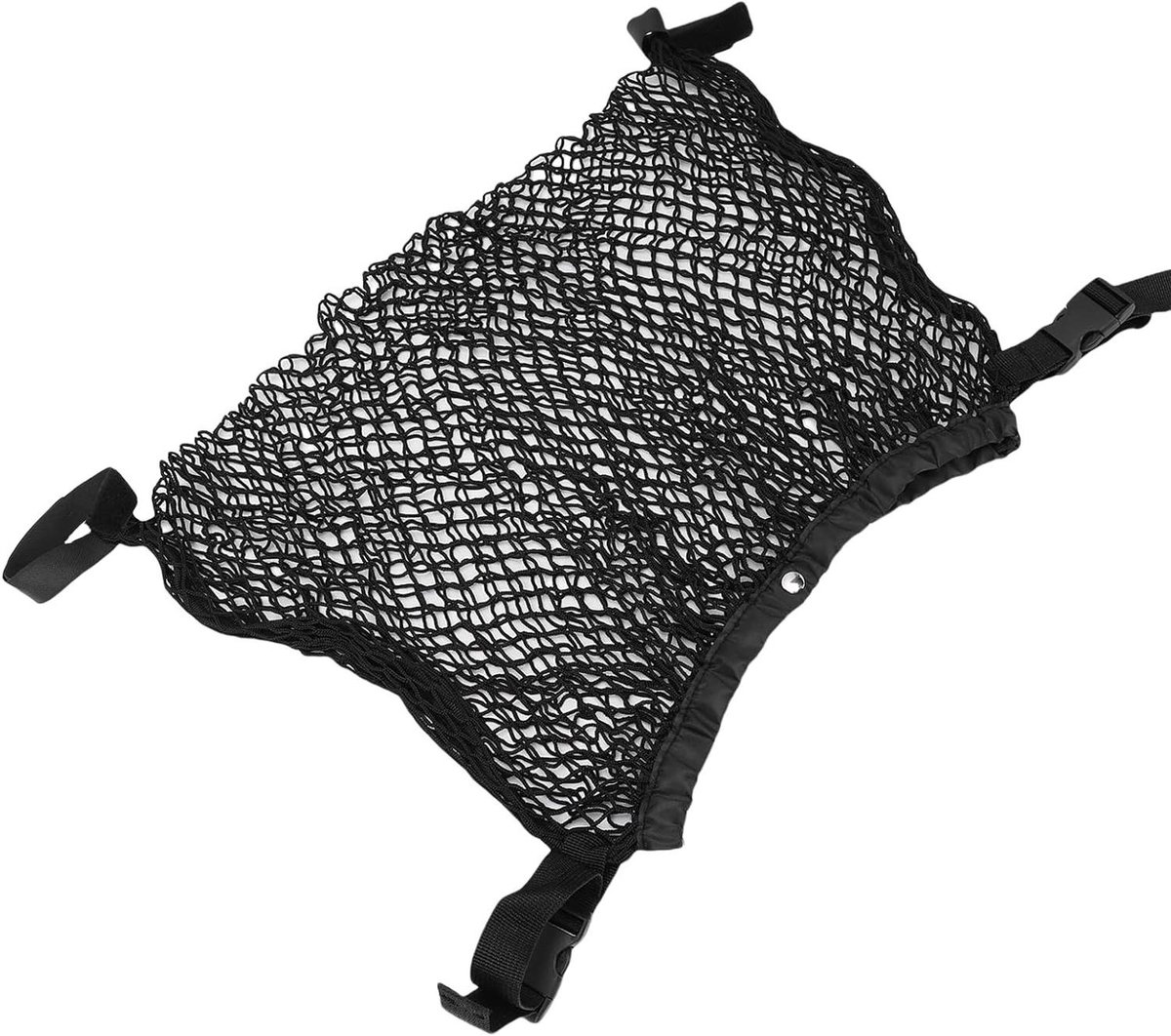 Kinderwagen Net - Opbergtas - Baby Spullen - Verstelbaar Elastisch - 55 cm - Zwart