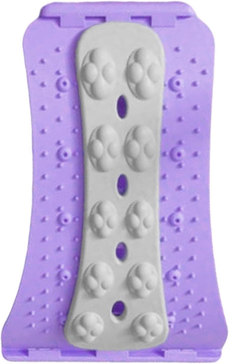 Rug Strekker - Rug Massager - Spierontspanning - Verstelbare Niveaus - 38 x 18 cm - Zwart