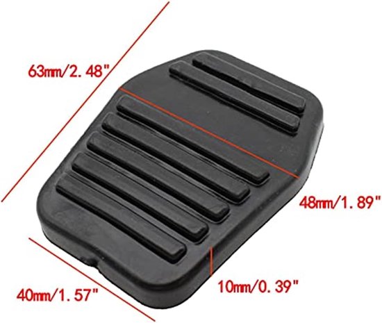 Pedaalhoezen Set - Koppeling Rem - Verbeter Rijcomfort - Antislip Rubber - 2 Stuks - Zwart — afbeelding 4