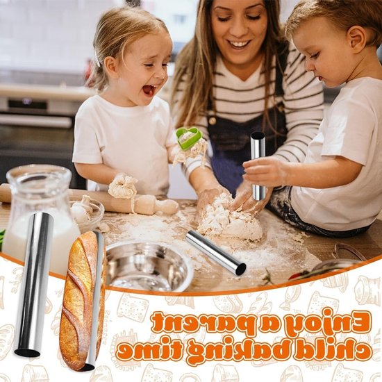 20 Stuks RVS Roomvormen en Cannoli Tubes, Antiaanbak, Inclusief Schoonmaakborstel voor Bakken en Taarten — afbeelding 4