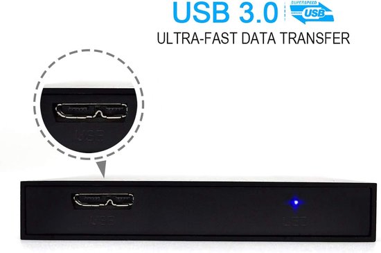 Externe Harde Schijf - Draagbare Opslag - Bestanden Opslaan - Plug and Play - 2.5 inch - Zwart — afbeelding 4
