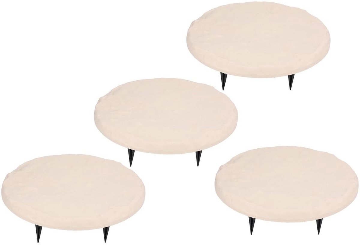 Decoratieve Stapstenen - Tuinpad Stenen - Gazon Verfraaien - Natuursteen Uiterlijk - 39.9 cm Diameter - Grijs