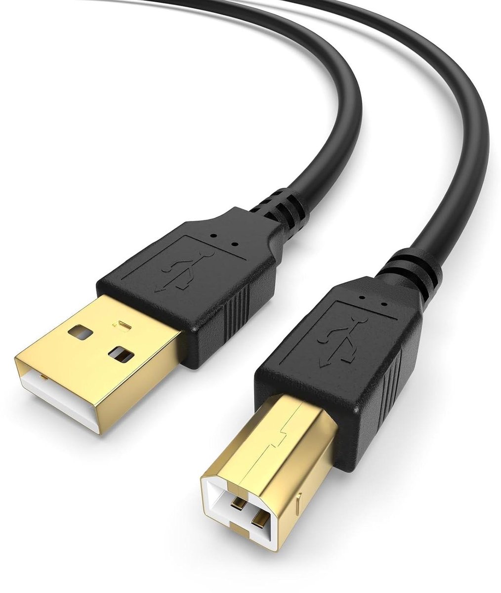 Printerkabel - USB B-kabel - Printers Aansluiten - Hoge Snelheid Data - 15 m - Zwart