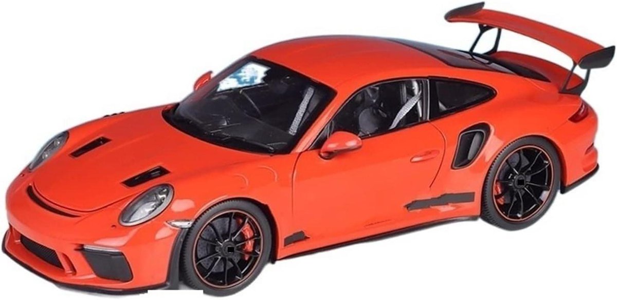 Modelauto - Speelgoedauto Verzamelmodel - Decoratie Verzamelen - Gedetailleerd Interieur - 1:18 Schaal - Oranje