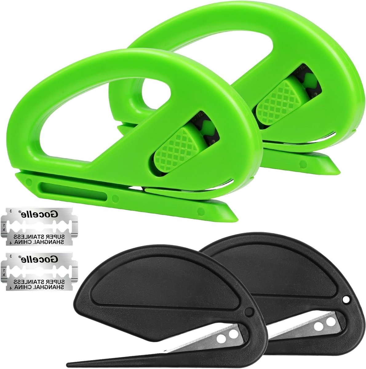 Mini Papier Cutter Set: 4 Stuks Cadeaupapier Snijder met Briefopener, Perfect voor Verjaardag en Kerstdecoratie