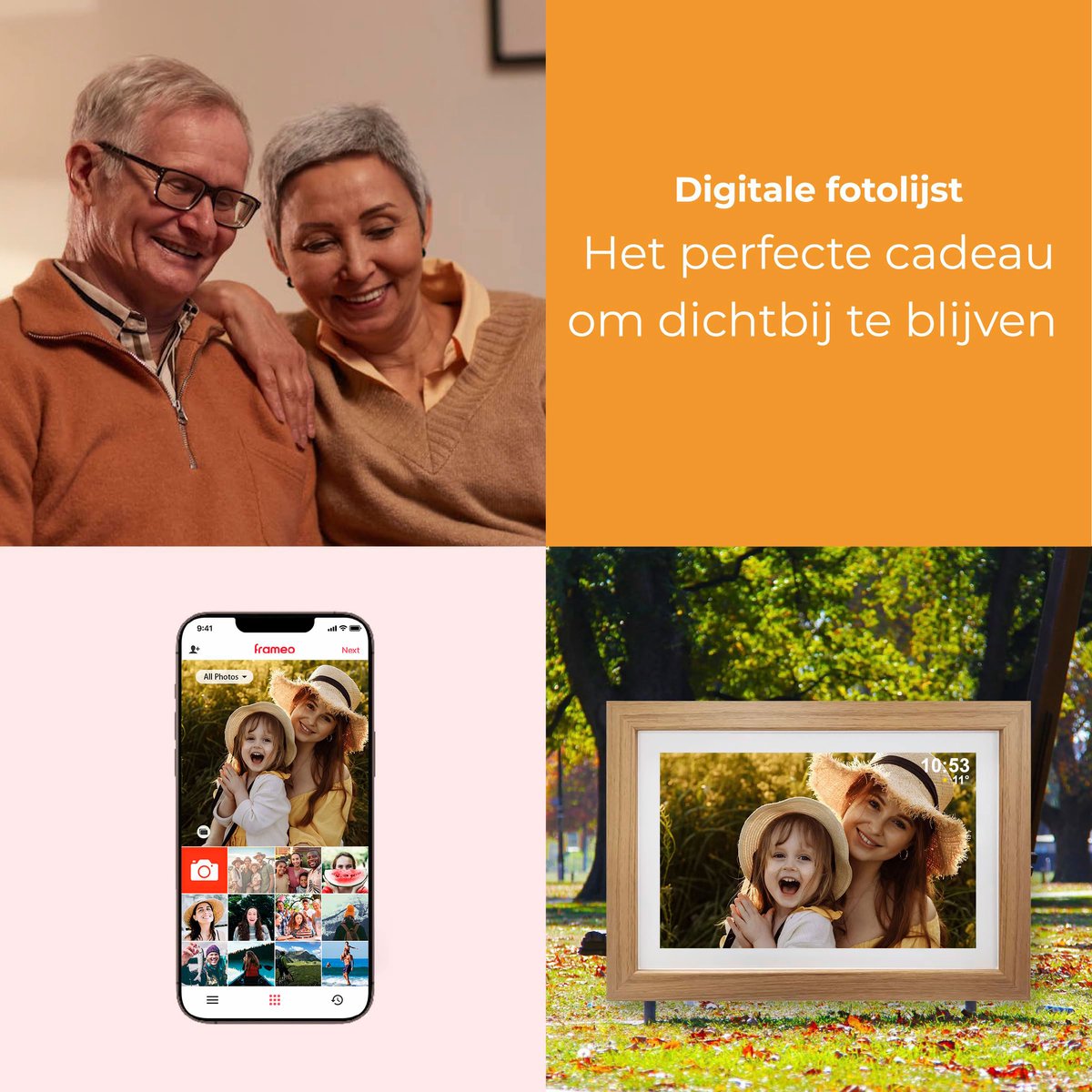 AIMASON Digitale Fotolijst - Vaderdag cadeau - 10,1 inch - 32GB thumbnail 5