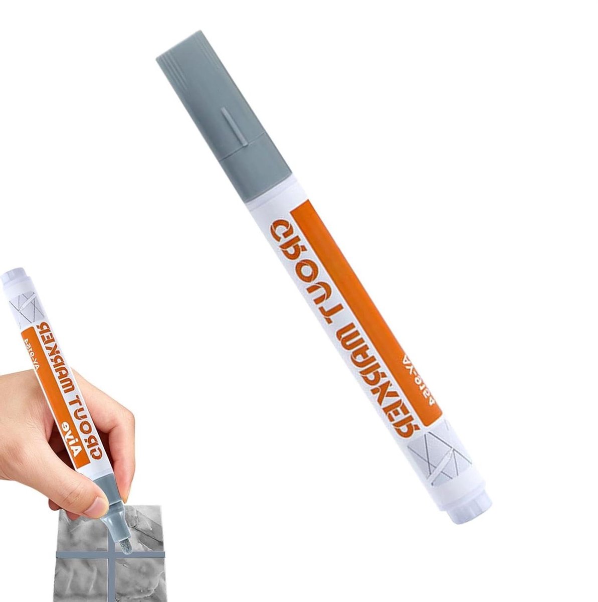 Voegenmarker - Tegelstift Reparatie - Voegen Opfrissen - Waterdichte Afdichting - 14 cm - Grijs