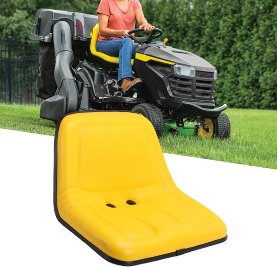 Tractorstoel - Maaierstoel - Gazon Onderhoud - Hoge Rugleuning - 56x54x40 cm - Geel — afbeelding 4