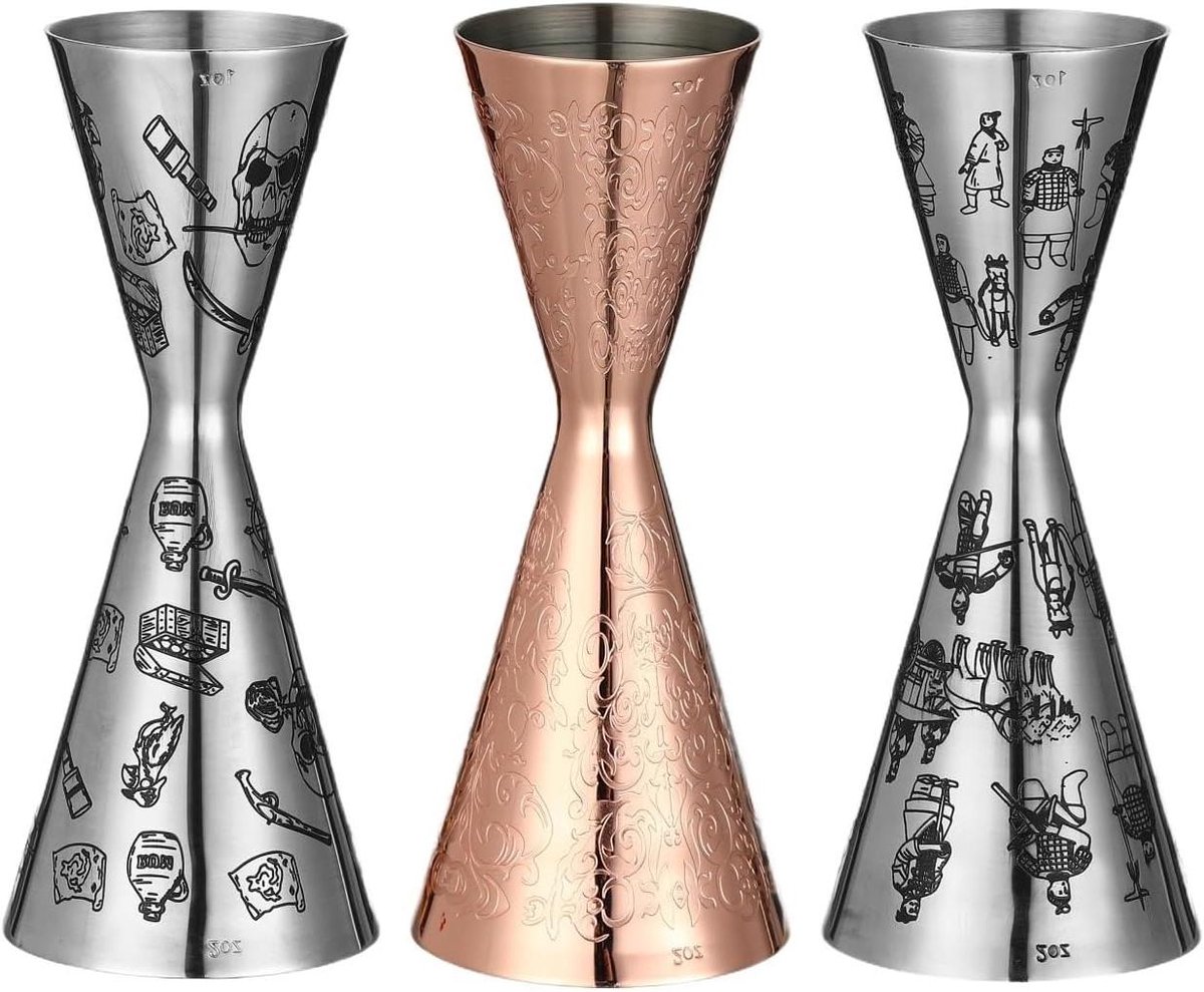 Cocktailshaker Set - Maatbeker Bar - Cocktails Maken - Dubbele Maatbeker - 30/60 ml - Goud