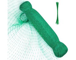 4 x 10 m Anti Bird Netting Kit - Garden Netting with 10pcs Ties Protective Netting with Fine Mesh, Versatile for Plants, Grass Seeds, Pond Covers - Bescherming Planten - Vijvernet - Kweeknet - Ongedierte en Vogelbestrijding (Green)