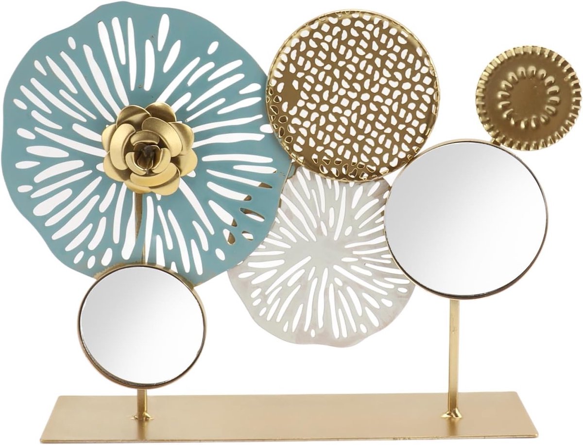 Elegante en Stevige Desktop IJzeren Ornament met Spiegel voor Woonkamer en Entree Decoratie in Huis en Hotel