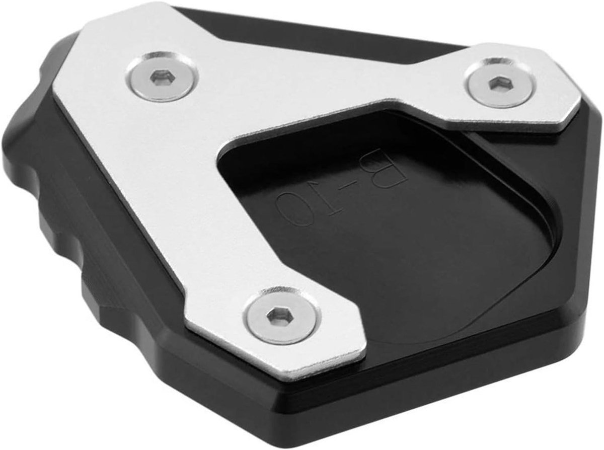 Motorstandaard Verlengvoet - Zijstandaard Plaatkussen - Motor Stabiliseren - CNC Aluminium Constructie - 300 Gram - Zwart