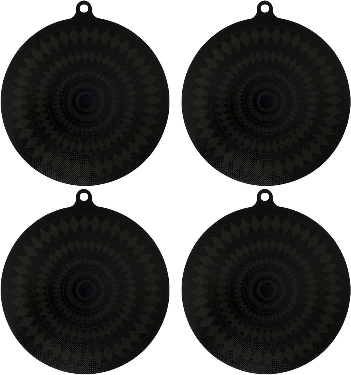 Inductie Kookplaatbeschermer - Kookpan Mat - Veilig Koken - Kleurveranderende Indicator - 4 Stuks 25x25cm - Grijs