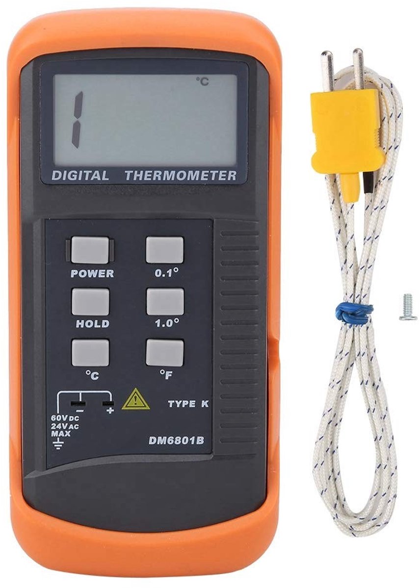 Dailygoody - Digitale Thermometer - Temperatuurmeter - Compact - Thermocouple - Perfect voor binnen en buitengebruik - Tot 1300 graden Celsius - Gesc