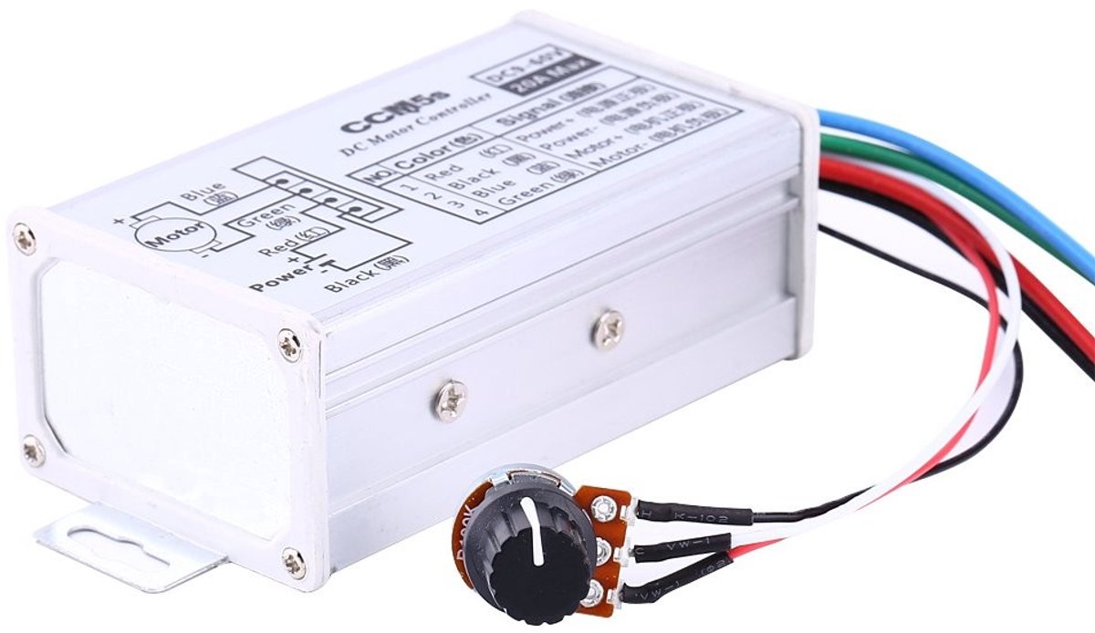 Dailygoody - Engine speed controller - DC motor speed regulator - Voor RC modellen en ventilatoren - 9 V tot 60 V - Snelheidsregeling - Ideaal vo