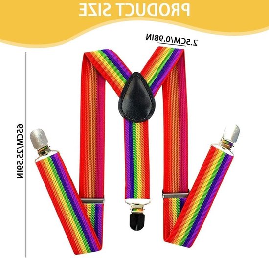 Set van 2 Y-vormige Steunen en Strikken met Metalen Clips, Verstelbare Strikken en Armwarmers voor Jongens en Meisjes, Feestelijke Kleurrijke Accessoires — afbeelding 4
