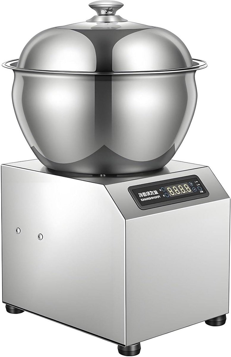 Deegmixer - Kneedmachine Broodmixer - Brood Bakken - Krachtige 1800W Motor - 8 kg Capaciteit - Zilver