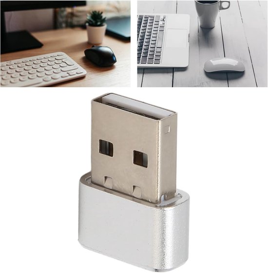 Muis Jiggler - Muisverplaatser - Computer Wakker Houden - Niet Detecteerbaar - 3 x 2 x 2 cm - Zilver — afbeelding 3