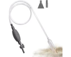 Aquarium Grind Cleaner - Waterwisselaar Sifon - Aquarium Onderhoud - Geïntegreerd Systeem - 170 cm - Grijs