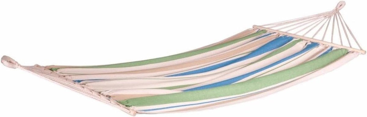Hangmat - Hangmat met spreider - Ontspannen in de tuin - Enkele spreider bar - 200 x 140 cm - Groen