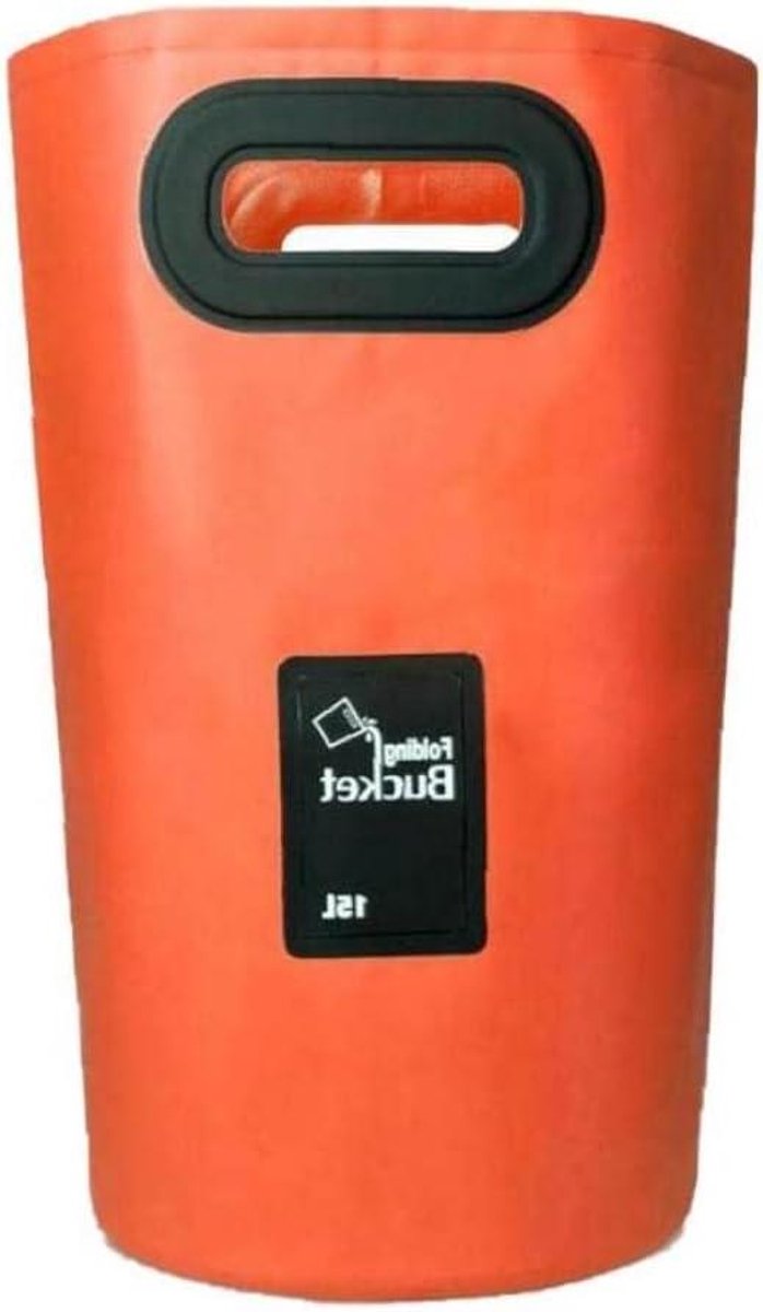 Opvouwbaar Basin - Water Container - Kamperen en Vissen - Stabiele Stand - 15 Liter - Oranje